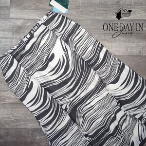 harve' benard Zebra Layered Maxi Skirt Size 12